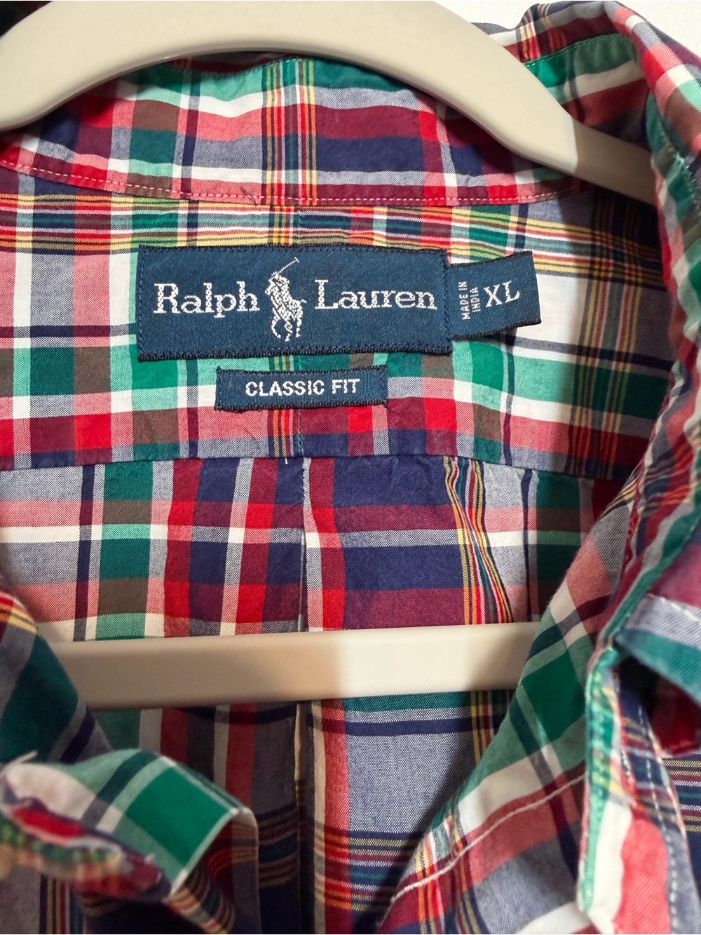 Polo Ralph Lauren Men's Classic Plaid Button‑Down Shirt - Coastal Size XL - Picture 4 of 5